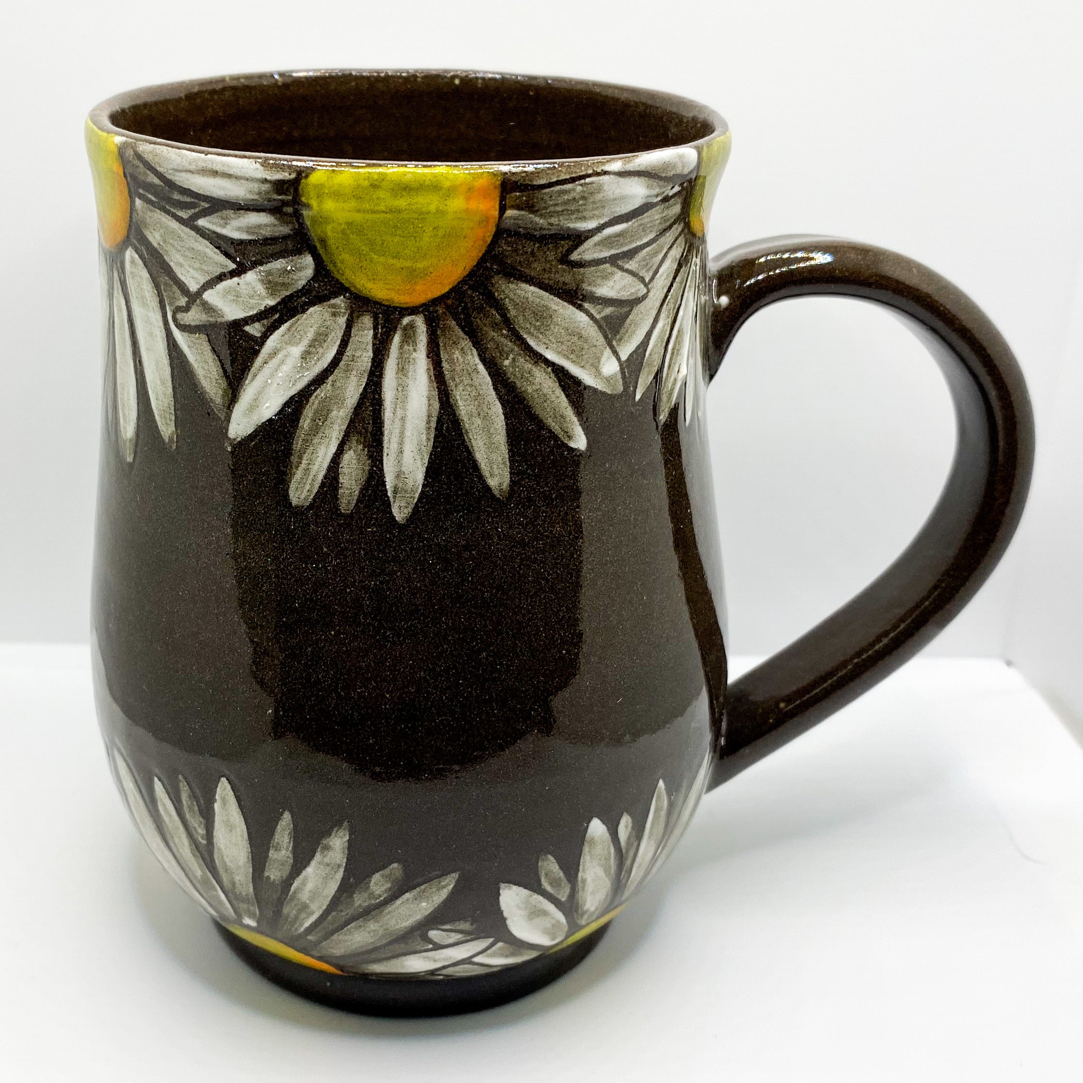 Black Daisy Mug