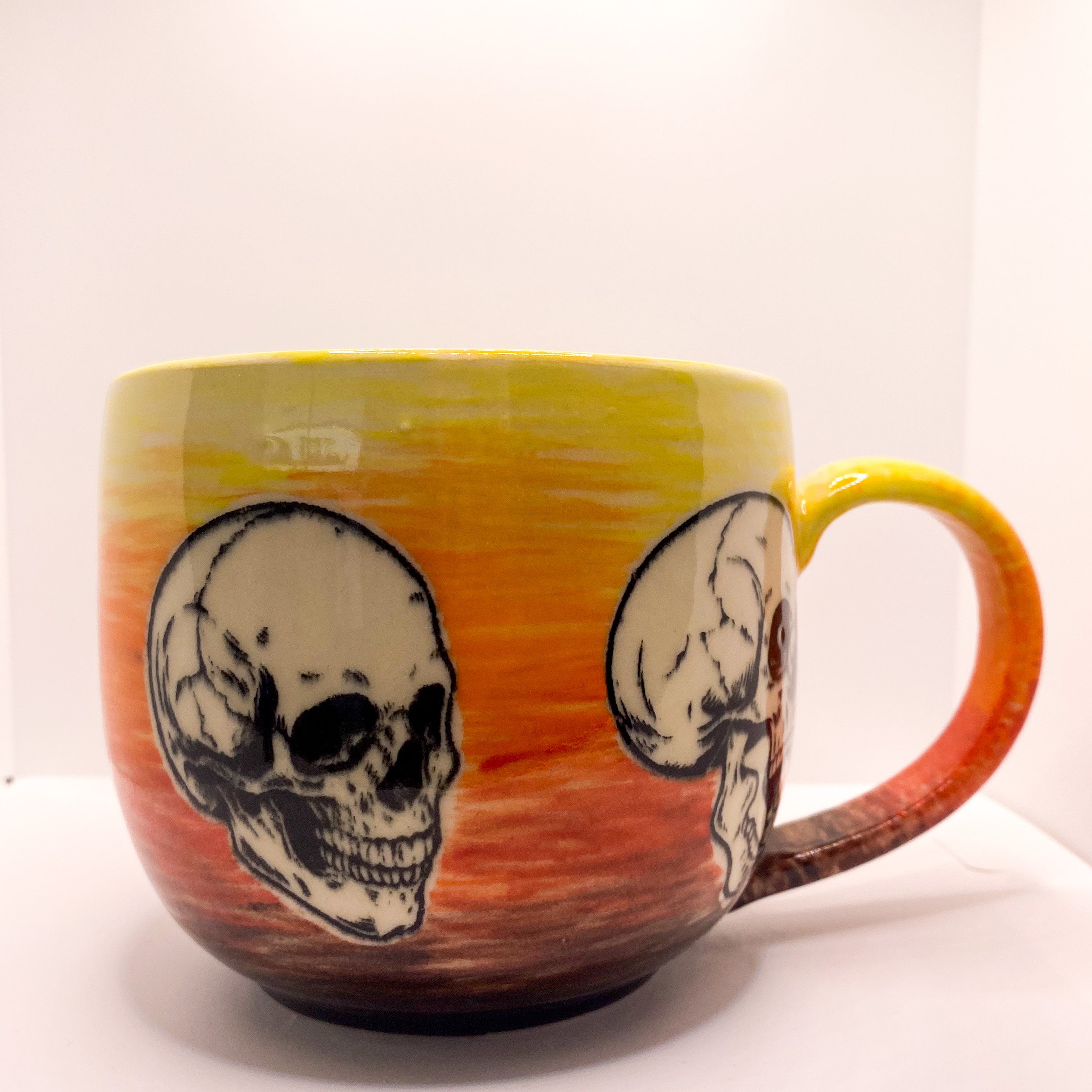 Red Watercolor Skull