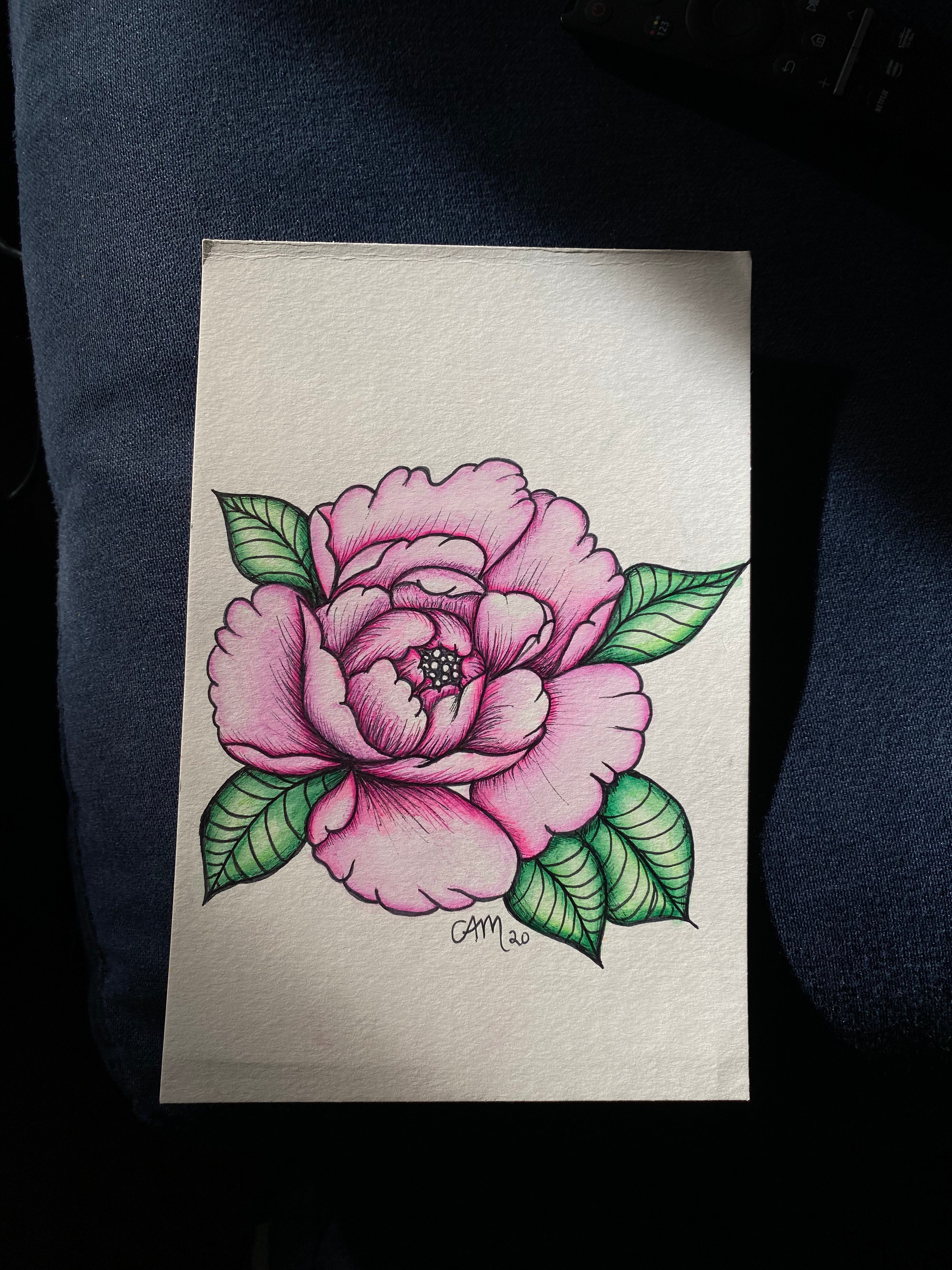 Watercolor Peony