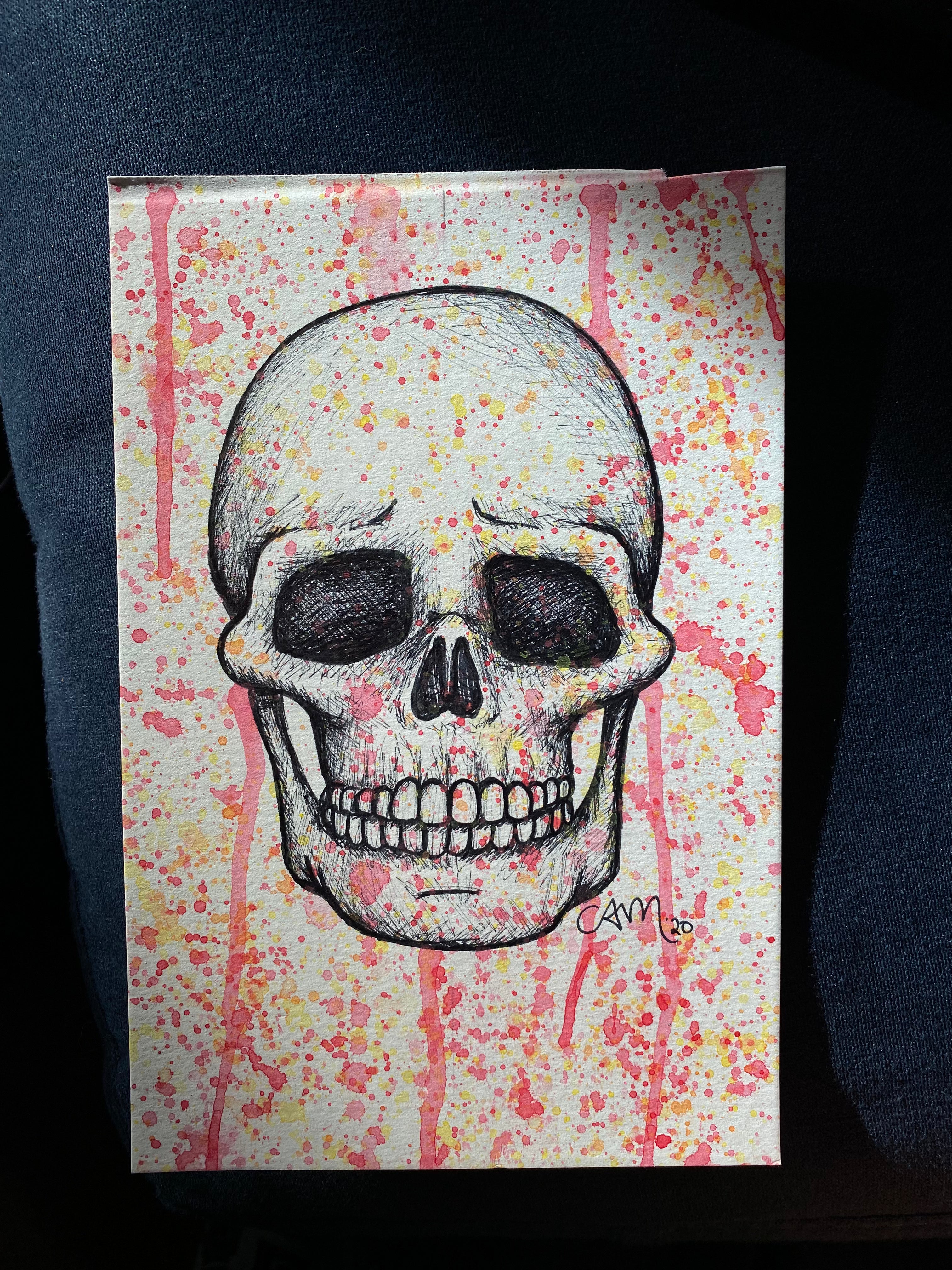 Watercolor Skull